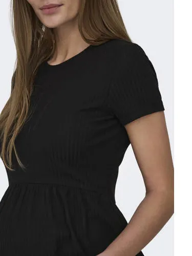 Only MATERNITY zwangerschaps midi jurk zwart, foto 4