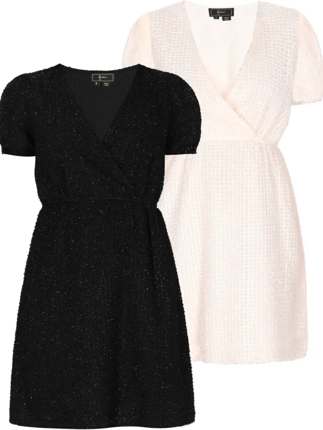 Mo dress 2-Pack zwart/offwhite