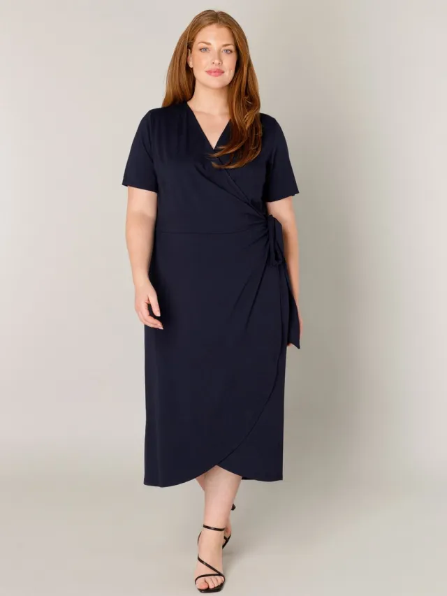 Base Level CURVY BLCAbbie Jurk - Dark Blue - maat 4(54/56)
