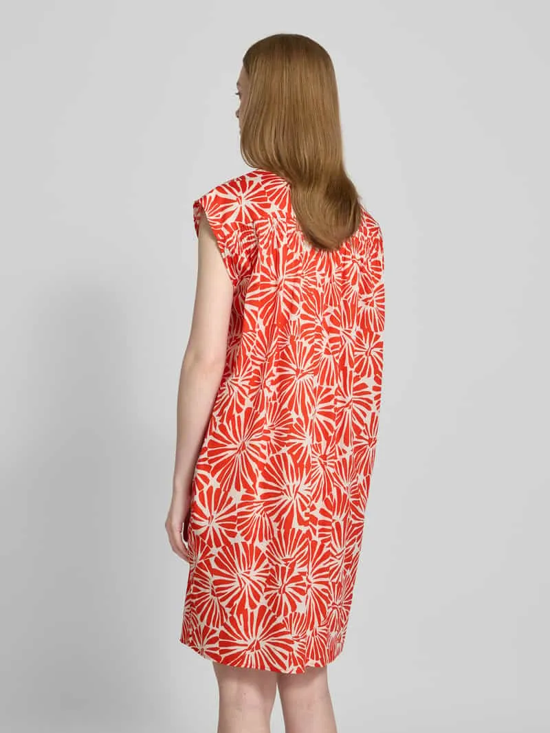 Smith and Soul Knielange jurk met kapmouwen rood, foto 3