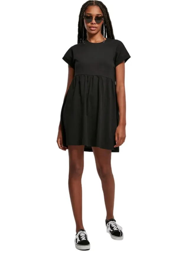 Urban Classics Dames/Dames Empire Valance Organic T-shirt Jurk (Zwart)