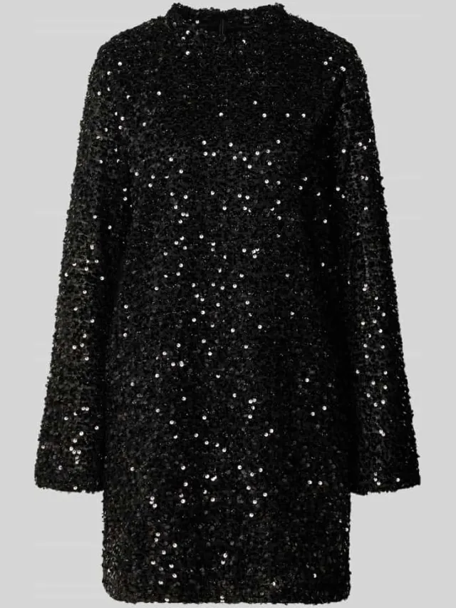 Jake*s Collection Knielange jurk met pailletten zwart, foto 2