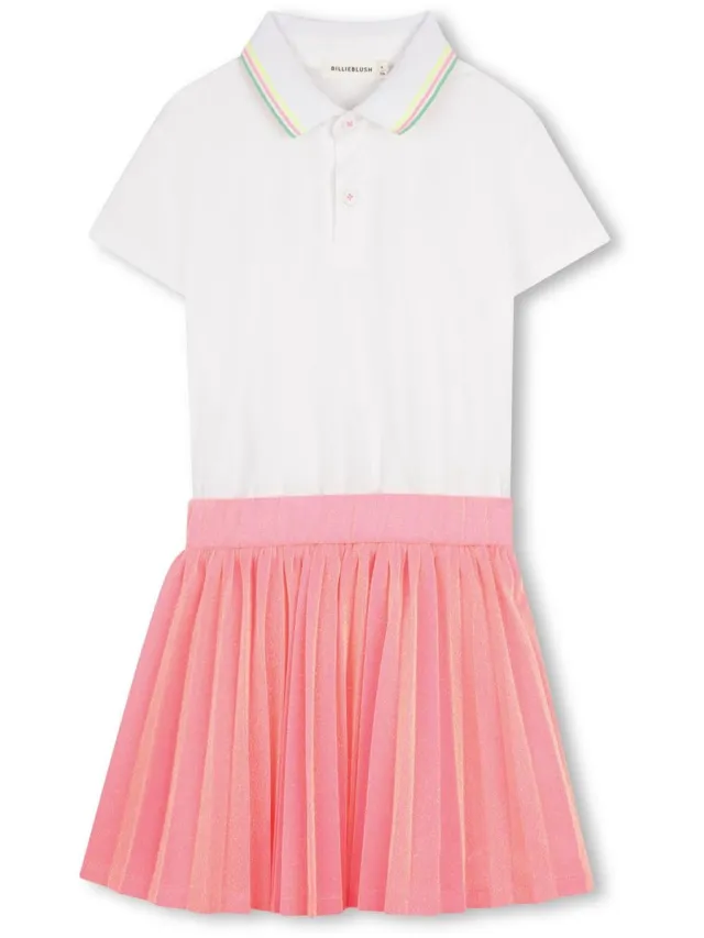Billieblush U21830 Korte Mouw Jurk Wit,Roze 4 Years Meisje White