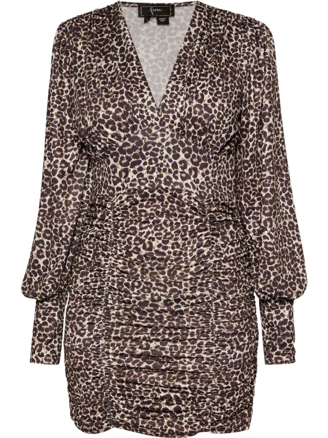 Faina jurk met lange mouwen beige