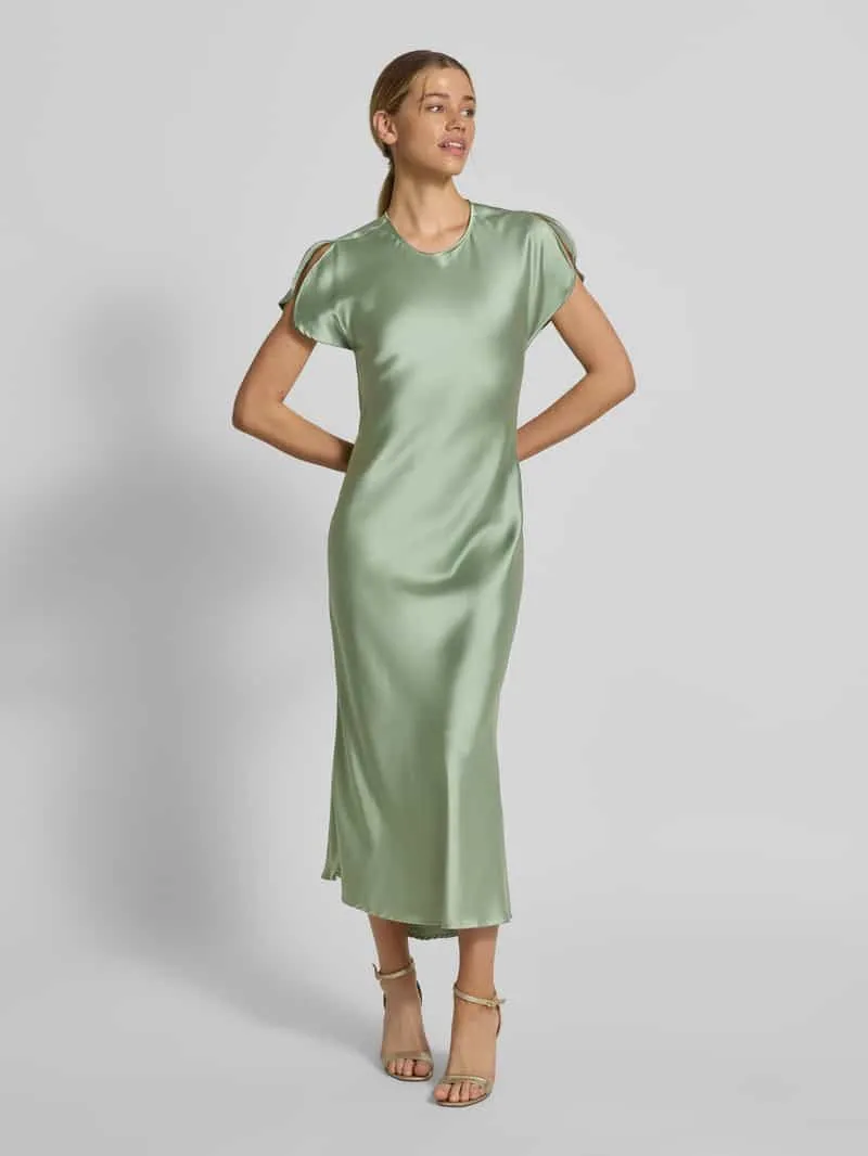 GUIDO MARIA KRETSCHMER WOMAN cocktailjurk met ronde hals model 'Miley' olijfgroen, foto 4