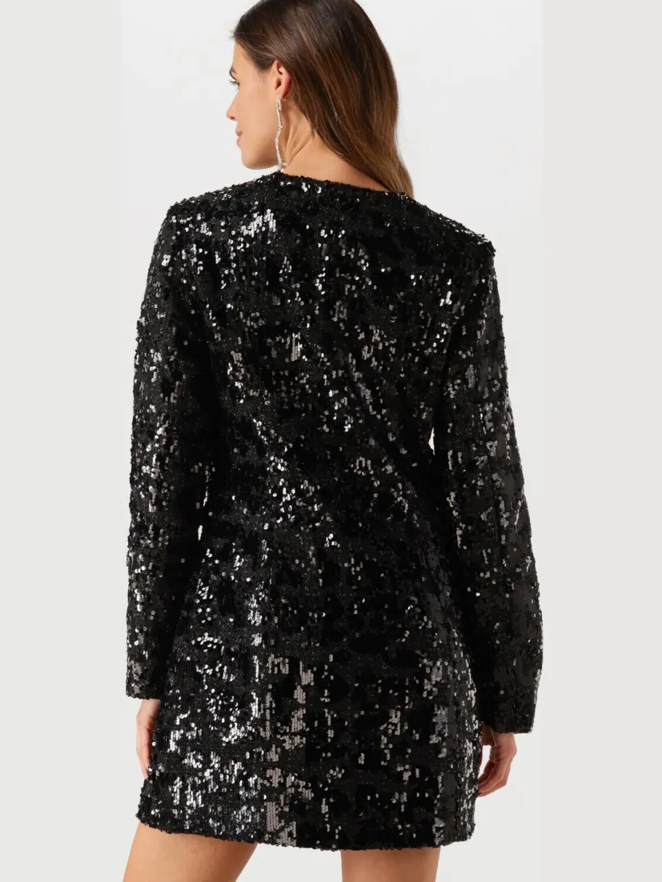 SECOND FEMALE Dames Jurken Flakes Dress - Zwart, foto 3