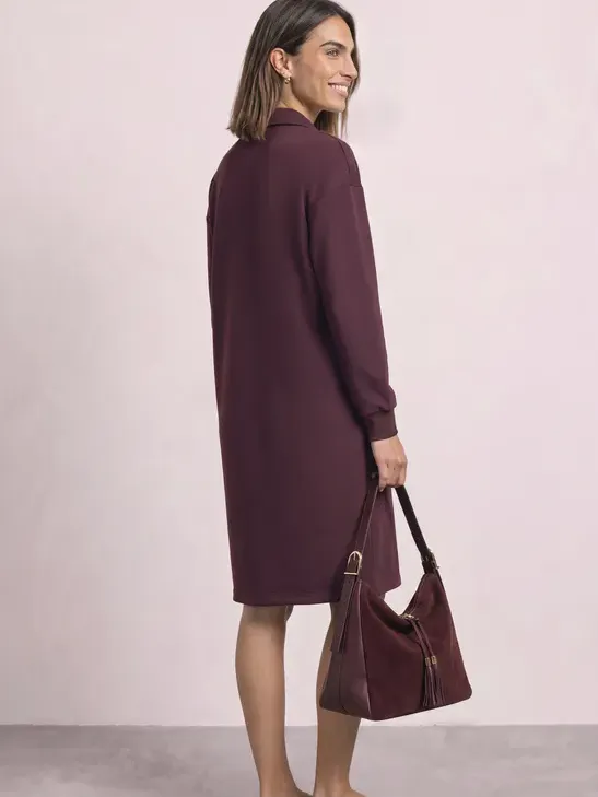 Street One Kniehoge sweaterjurk met ritsdetail rood, foto 2