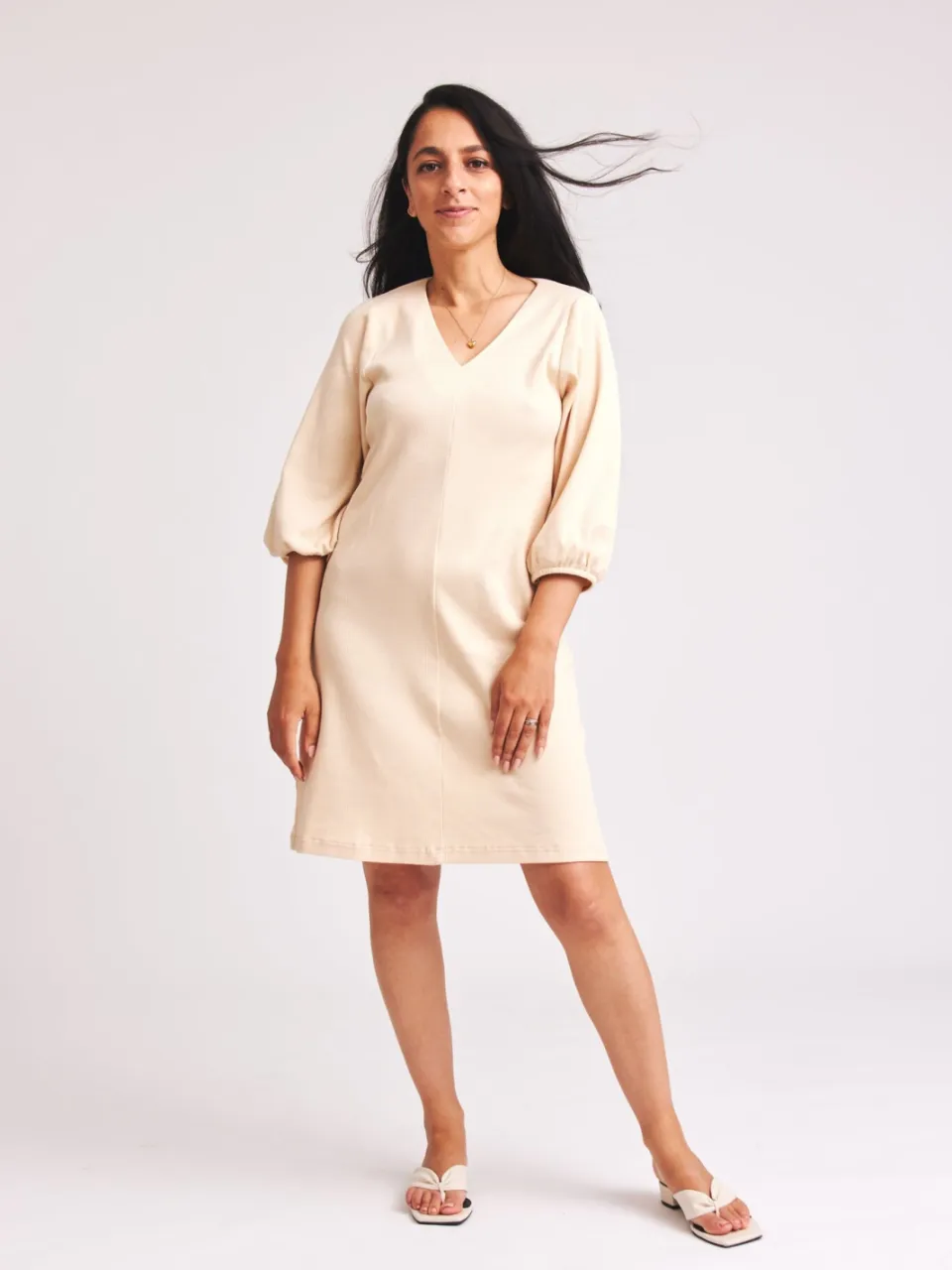 Baìge the Label dames vegan Minijurk Bruni Licht Blush Roze Lichtroze