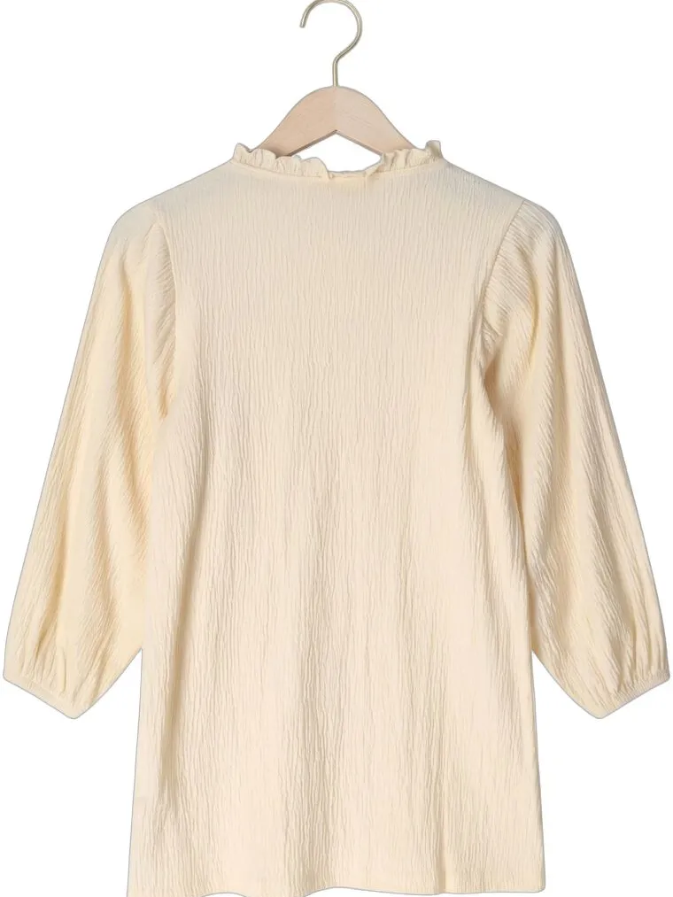 Your Wishes Meisjes Jurken Wavy Romance Dress - Creme, foto 2