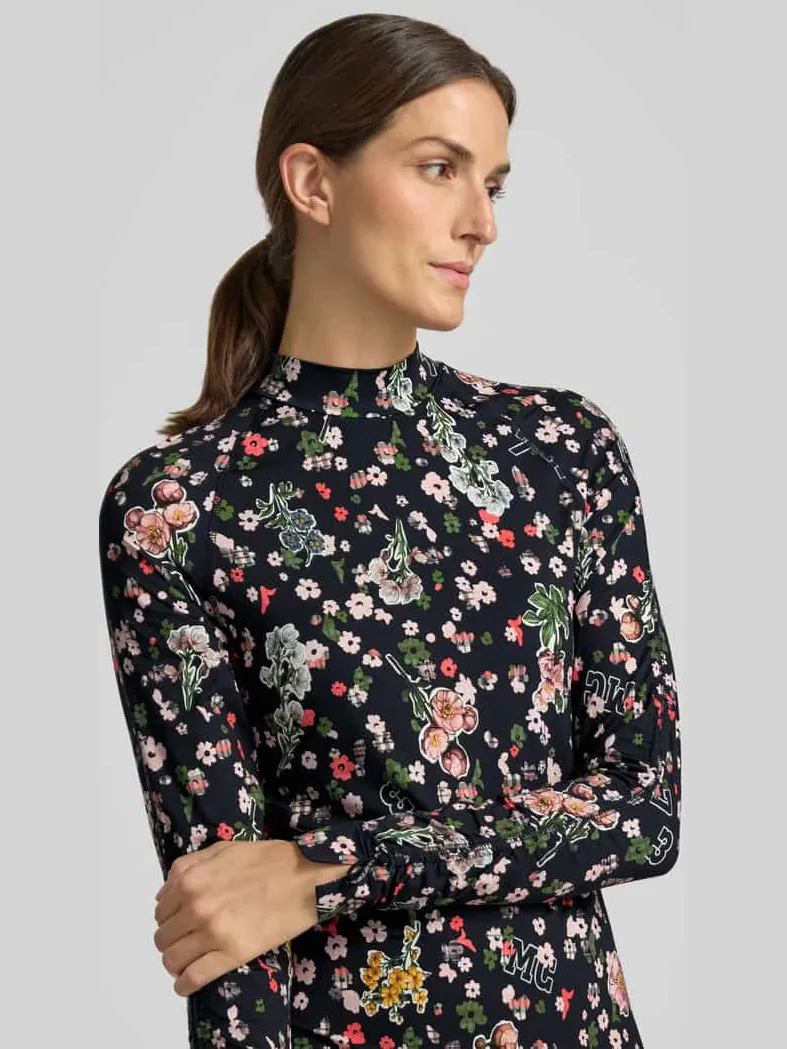 Marc Cain Slim Fit midi-jurk met opstaande kraag marineblauw, foto 5