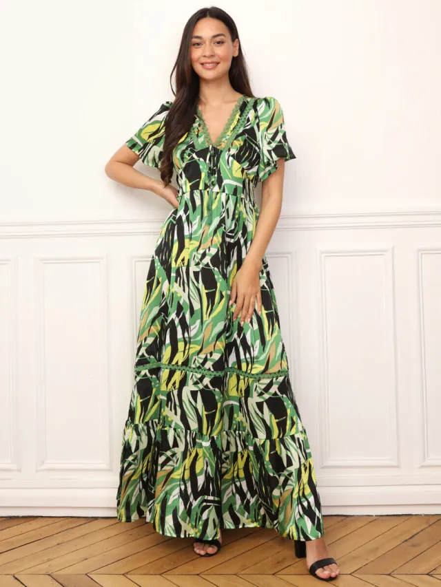 La Modeuse Jurk La Modeuse 71004_P166355 Groen