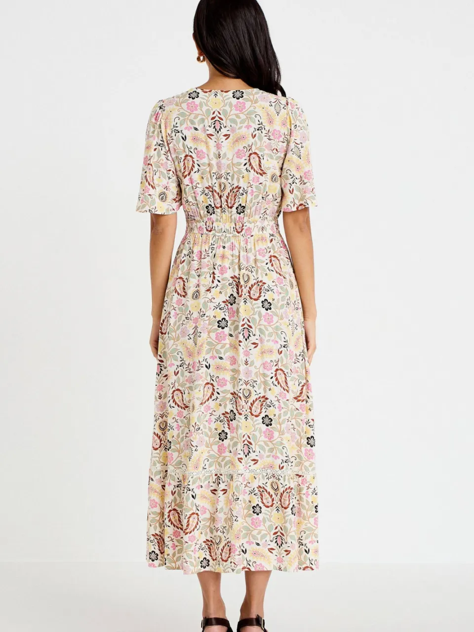 Cache Cache maxi jurk met paisley - ecru, foto 3