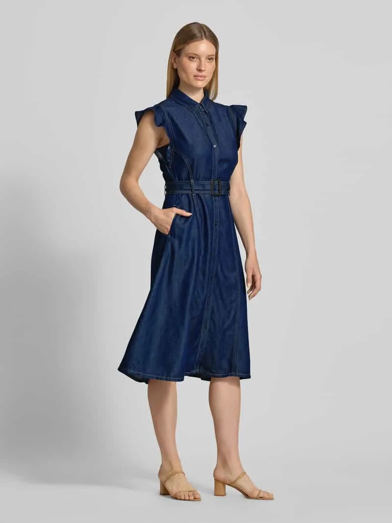 Tommy Hilfiger Fit and Flare denimjurk van lyocell, foto 3