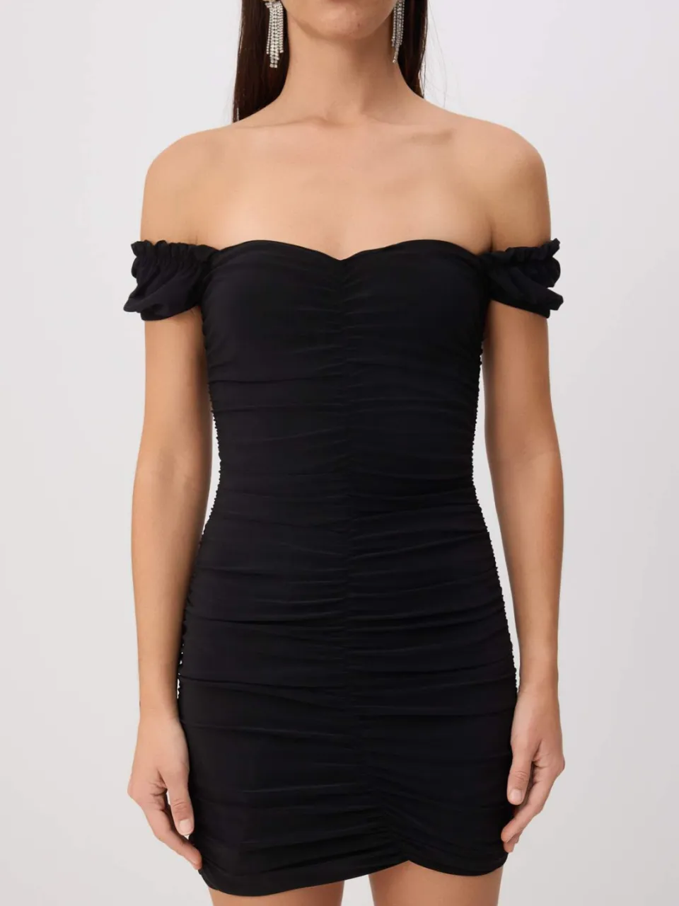 Trendyol TRENDYOLMİLLA Dames Zwart Effen Kort / Mini Mouwloos Bodycon Jurken, foto 2