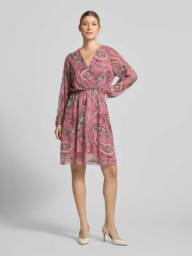 ZABAIONE Knie-lange jurk met v-hals model 'Lu44ciaa' roze, foto 4