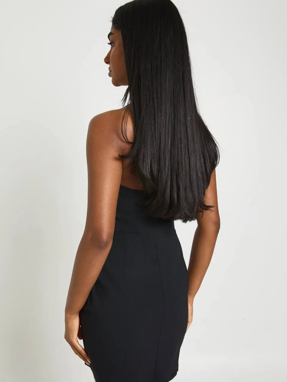 boohoo Dames Bengaline Halter Cut-out Corset Mini Jurk zwart, foto 2