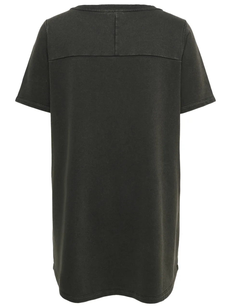 Only Carmakoma korte T-shirtjurk Plus Size met strass-steentjes en tekst - zwart, foto 3