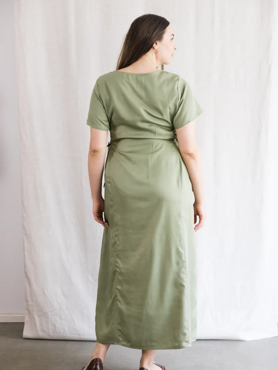 Jyoti - Fair Works dames vegan Jurk Ishani Matcha lichtgroen, foto 2