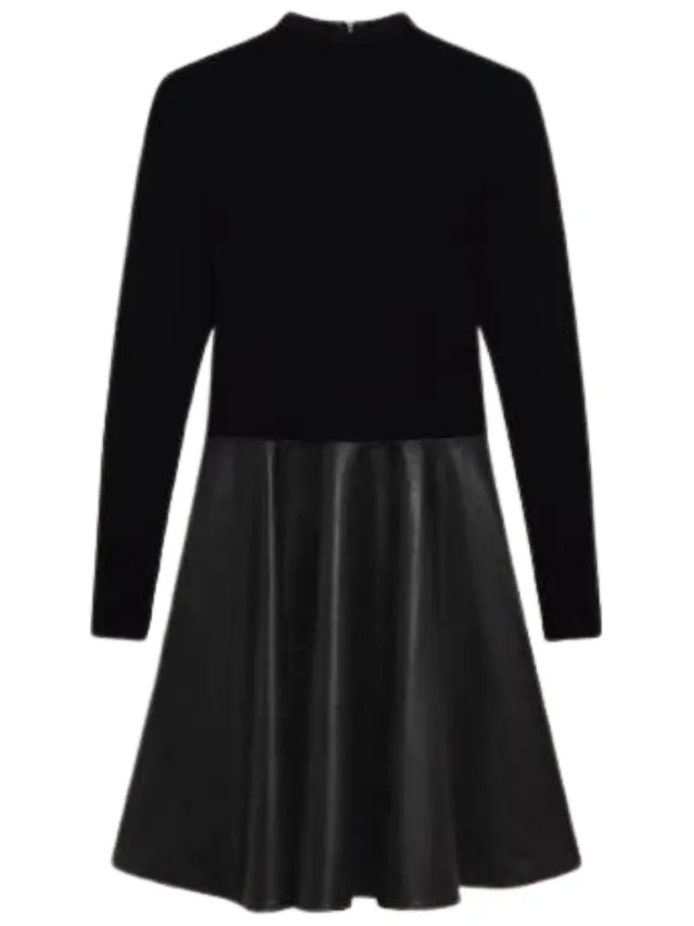 Ted Baker Midi-jurk Met Rok Van Imitatieleer zwart, foto 2