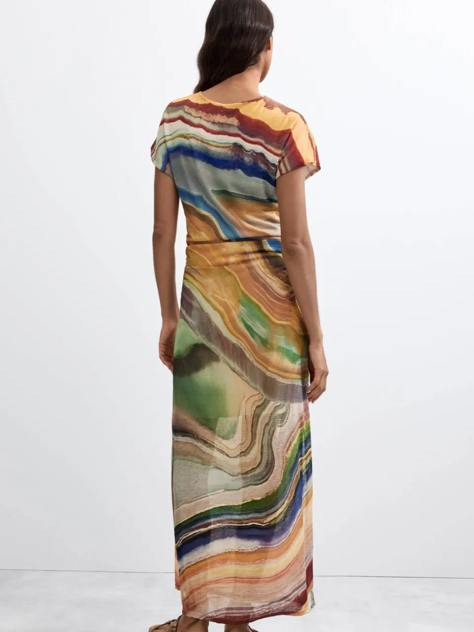 Desigual midi zomerjurk met print - meerkleurig multi, foto 4