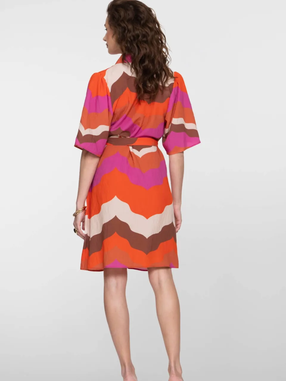 Geisha blousejurk oranje, foto 5