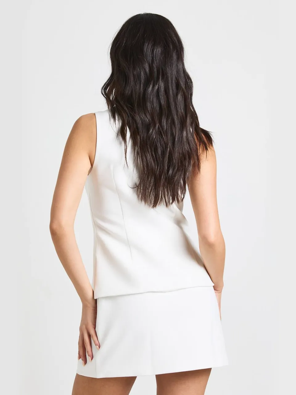 boohoo Dames Getailleerde Gilet Mini-jurk ivoor, foto 3