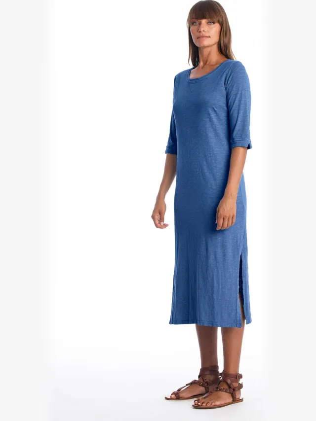 RAVENS VIEW IBIZA dames vegan Jurk Maxi Mia Indigoblauw Donkerblauw