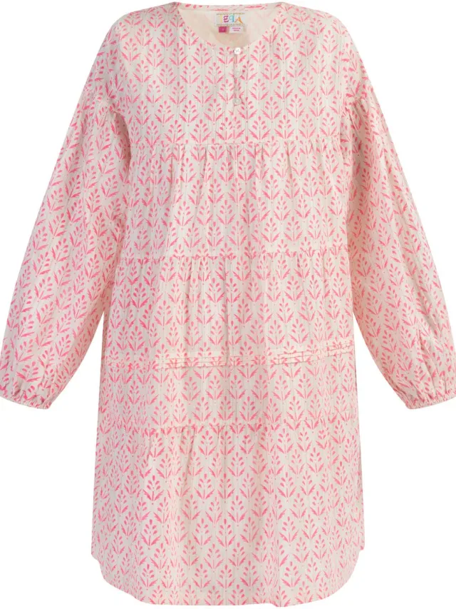 IZIA Midi-jurk met all-over print neonroze
