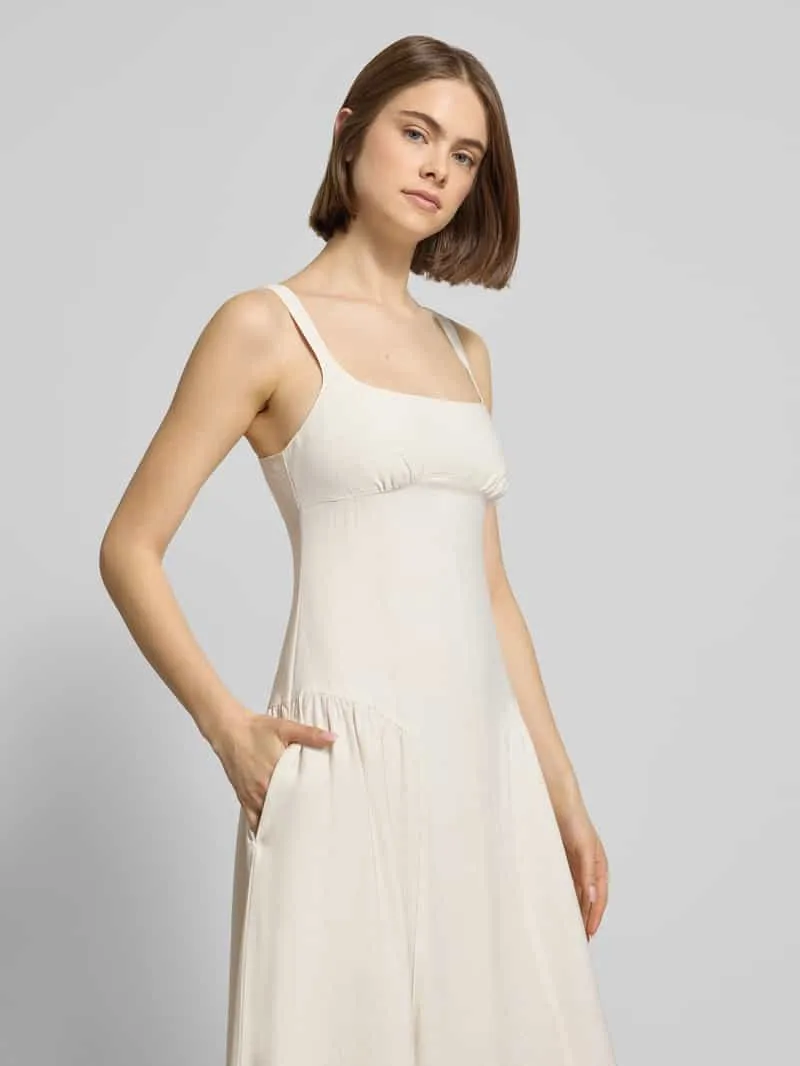 Topshop maxi-jurk met ronde hals model 'VIOLA' offwhite, foto 5