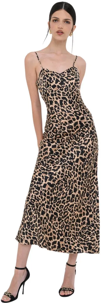 Guess Damesjurk Guess Tullia Slip Dress feline print