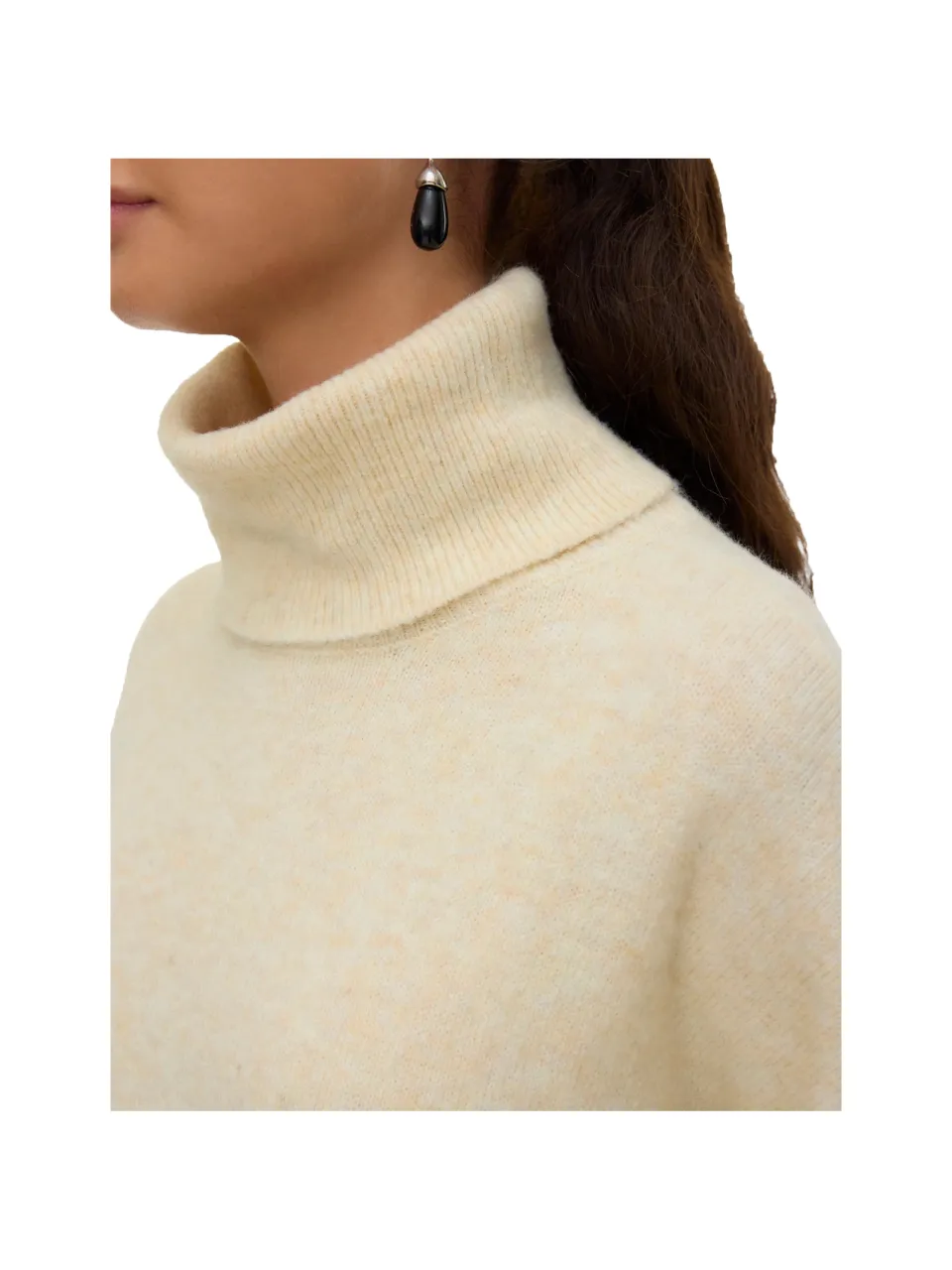 Vero Moda Gebreide jurk met col voor dames (Natuurlijk) naturel, foto 2