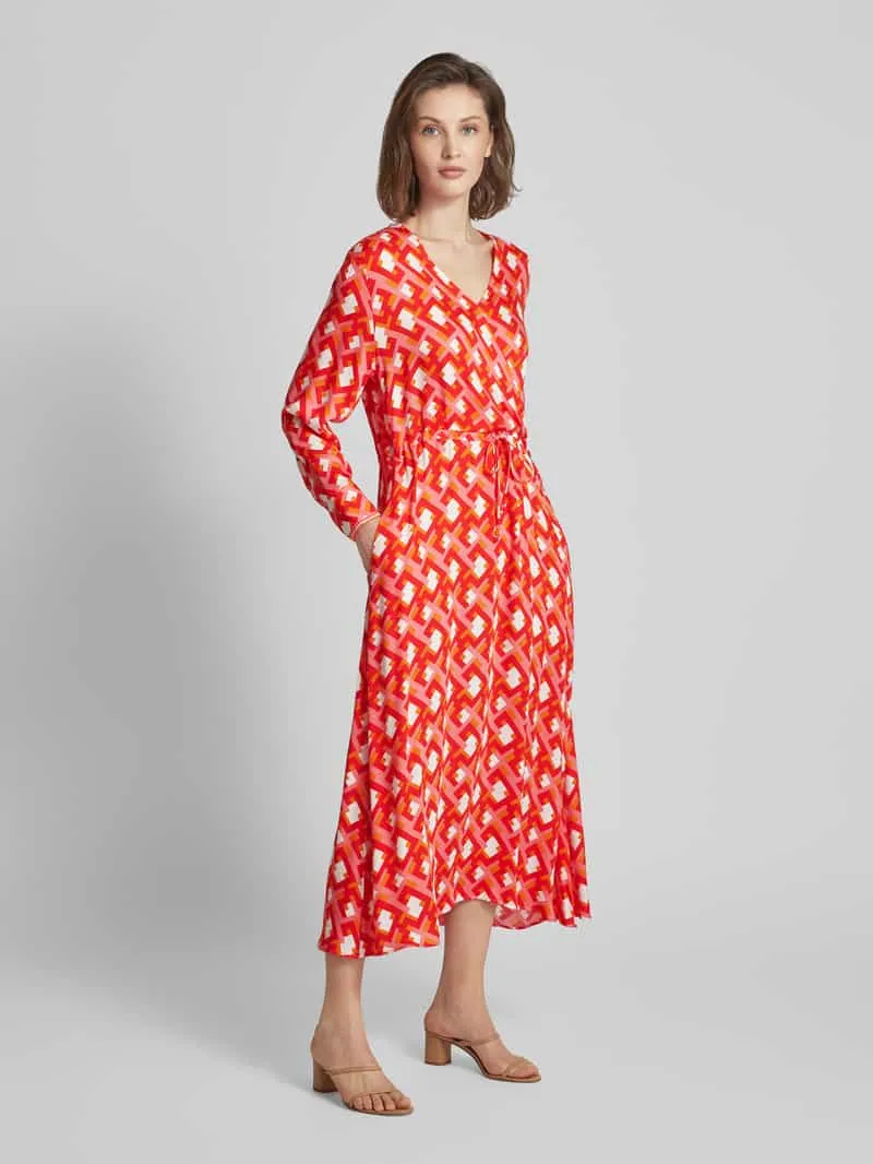 Smith and Soul Jurk van viscose met all-over motief koraal, foto 4