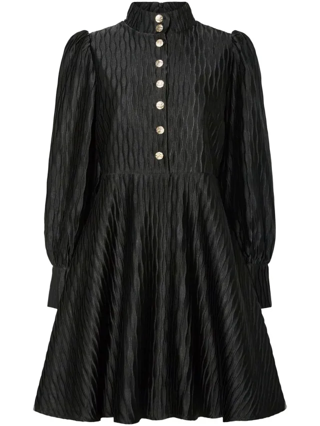Yas Mini jurk YASRIPPLE zwart