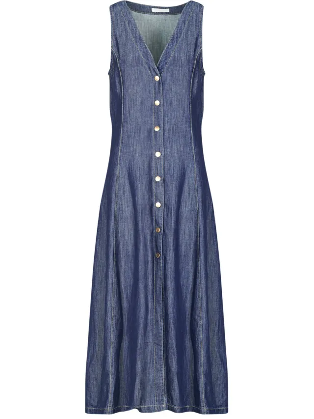 Les Petites Bombes Lange Jurk Les Petites Bombes NADEGE Blauw