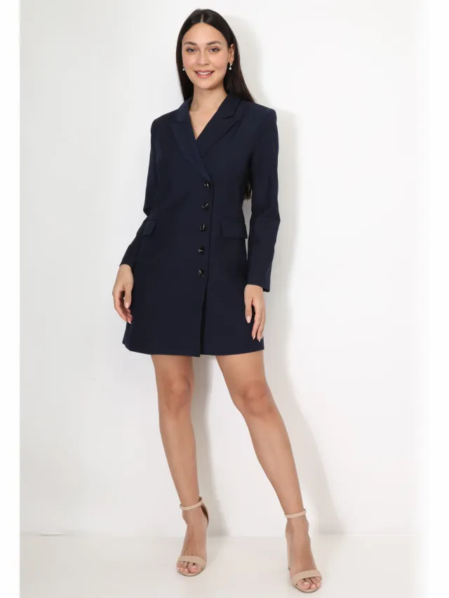 La Modeuse Jurk La Modeuse 70630_P165055 Blauw