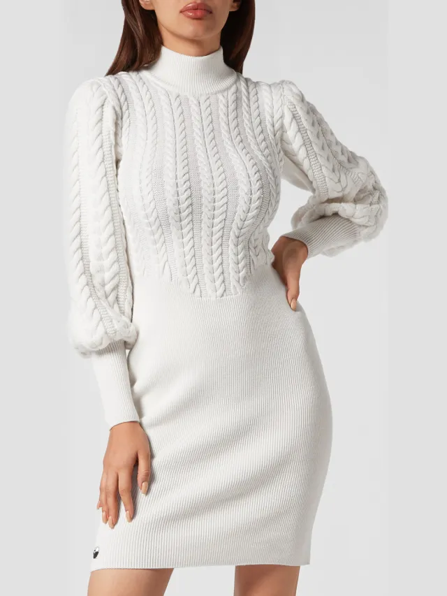 Philipp Plein Gebreide Jurk Wit