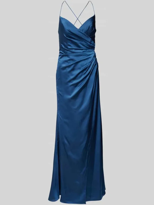 LUXUAR FASHION Avondjurk met plooien rookblauw, foto 2