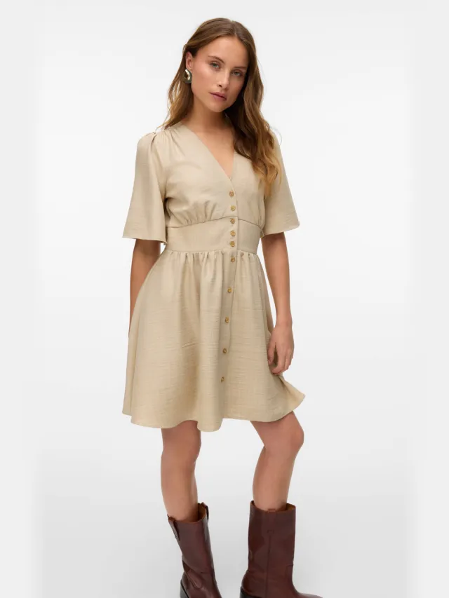 Vero Moda korte jurk taupe