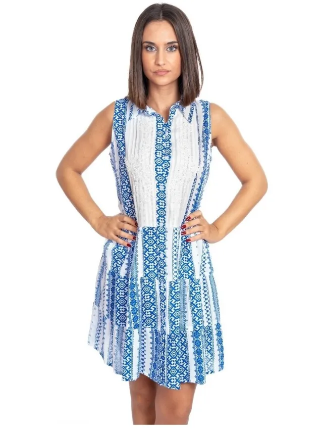 Isla Bonita By Sigris Korte Jurk Isla Bonita By Sigris Korte Jurk Blauw