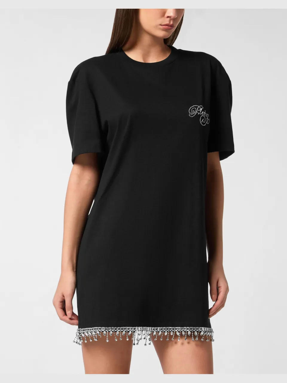 Philipp Plein T-Shirt Korte Jurken Signature Zwart