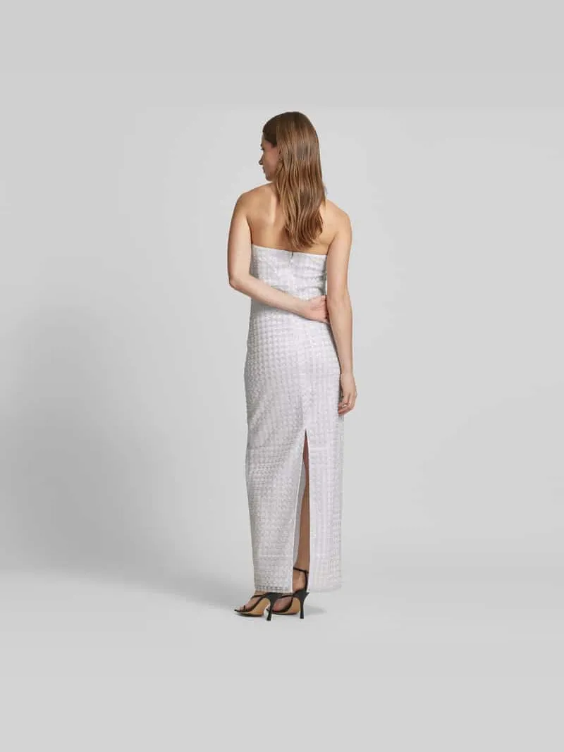 Rotate Off shoulder-jurk met siersteentjes wit, foto 5