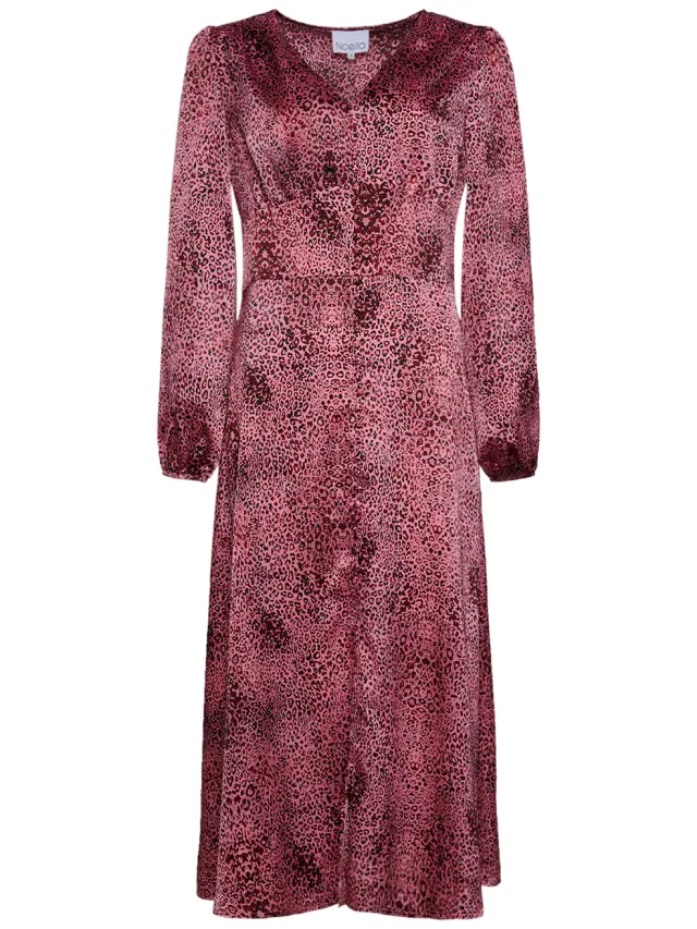 Noella Patty Lange Jurk Rood/Violet