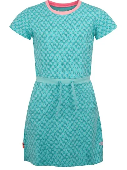 Trollkids Girl's Noresund Dress - Jurk, turkoois