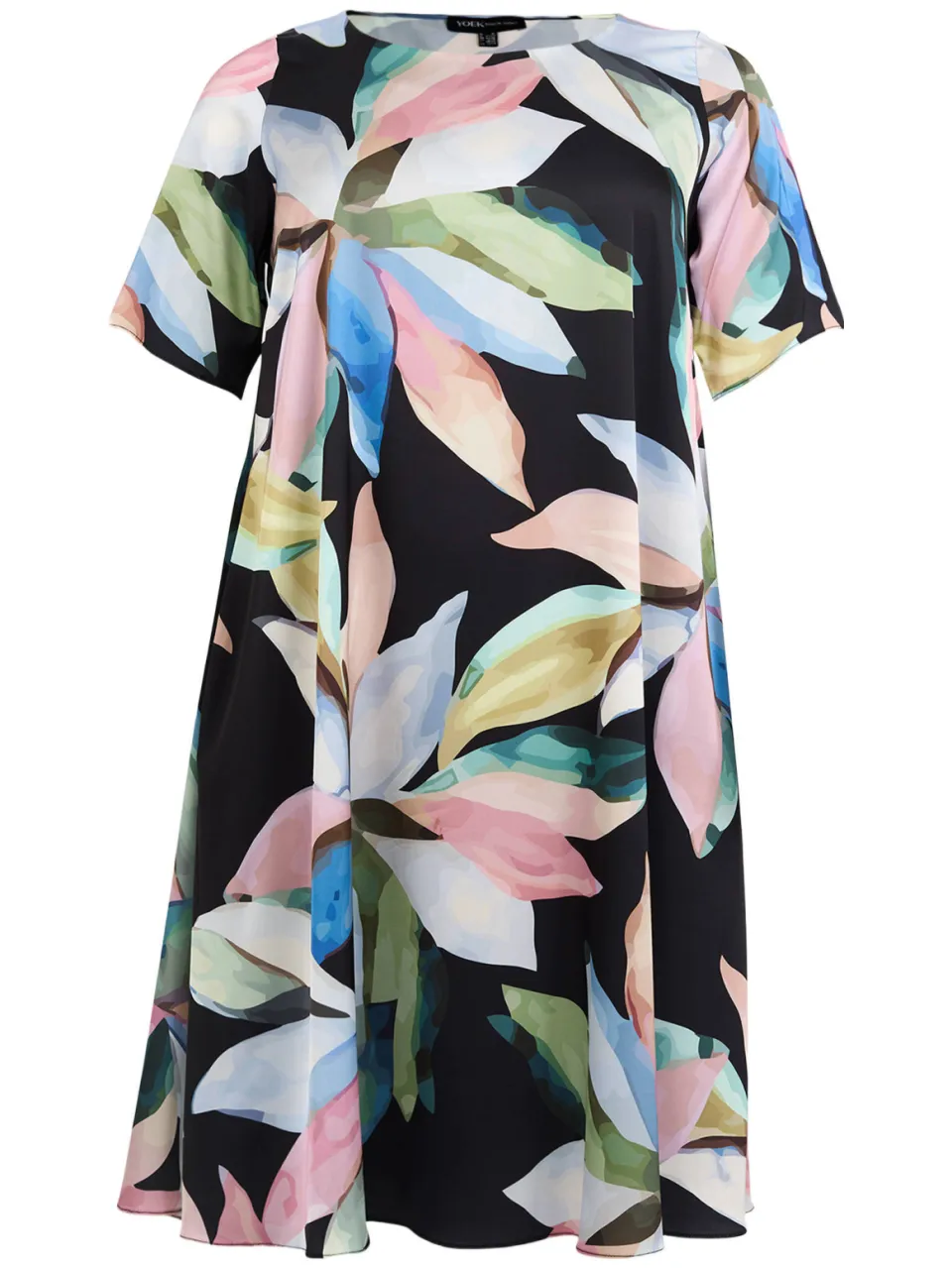 Yoek PASTEL swing midi jurk zwart, foto 2