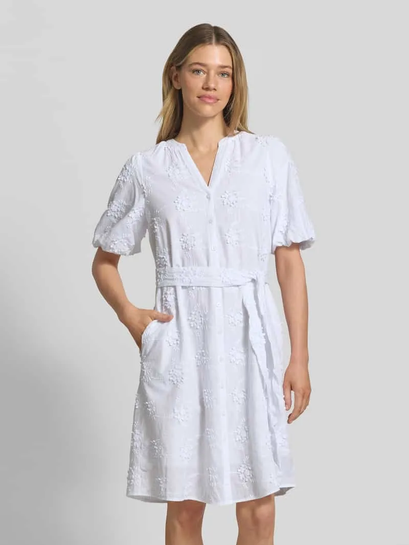 s.Oliver regular fit tuniekjurk met ballonmouwen Wit