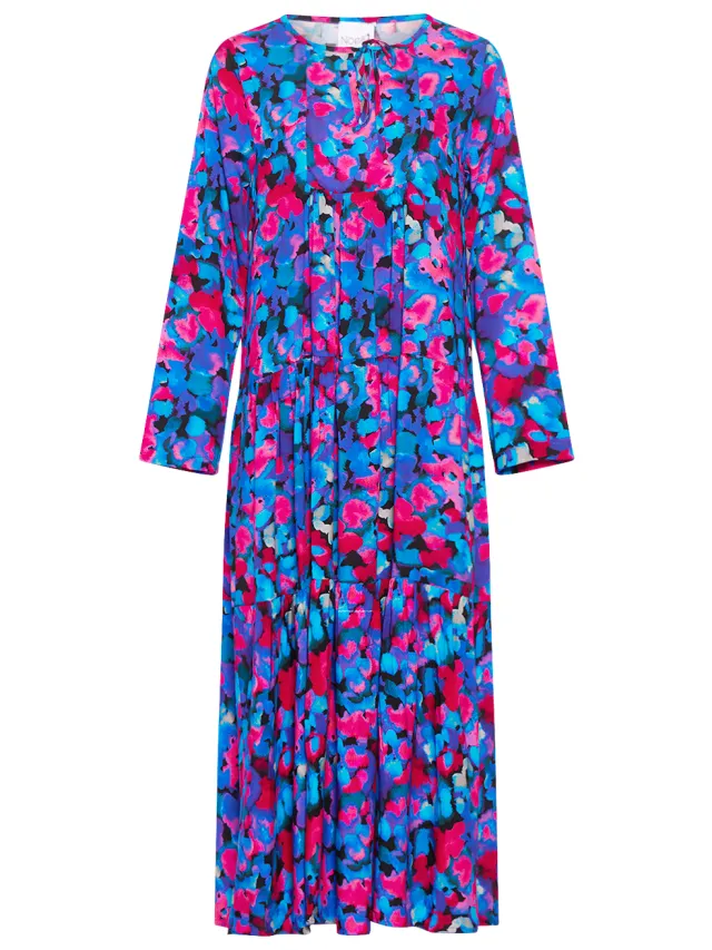 Noella Imogene Lange Jurk blauw/roze