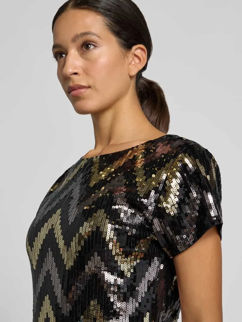 Apricot Slim Fit mini-jurk met all-over pailletten zwart, foto 4