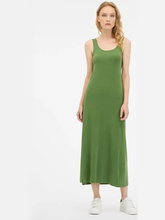 Ragwear Liassa Lange jurk groen XS Viscose Dames - Basics, Street wear