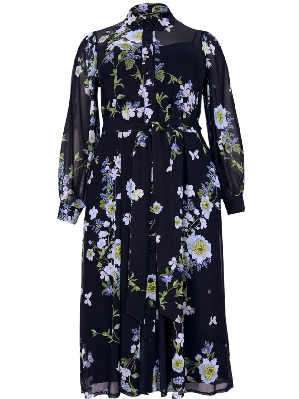 Yoek Jurk flare BLUETT | Zwart, foto 2