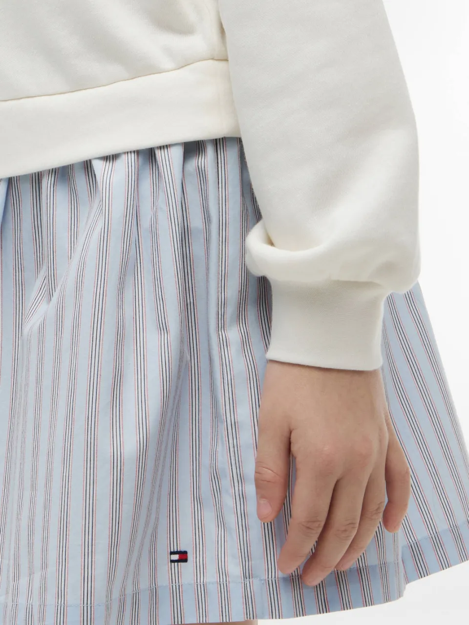 Tommy Hilfiger gestreepte korte jurk lichtblauw lichtblauw/wit, foto 4